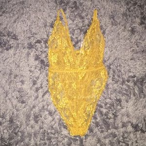 Yellow Lace Bodysuit